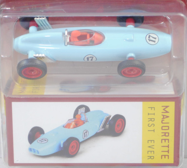 BRM P57 Formel 1 Rennwagen (Mod. 62) (First Ever), blass-lichtblau, Nr. 17, majorette, 1:50, Blister