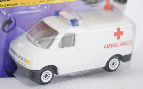 00000 VW T4 Transporter Kastenwagen (Modell 1990-1995) Krankenwagen, cremeweiß, innen lichtgrau, Len