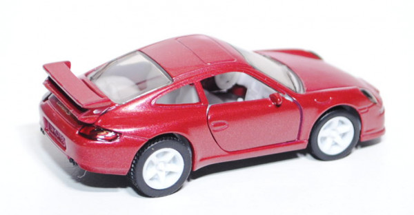 00008 Porsche 911 Carrera S (Typ 997), Modell 2004-2008, braunrotmetallic, innen reinweiß, Felgen re