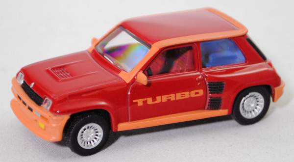Renault 5 Turbo (1. Gen., Fahrzeugtyp 822000, Modell 1980-1982), granatapfel-rot, Norev, 1:54, mb