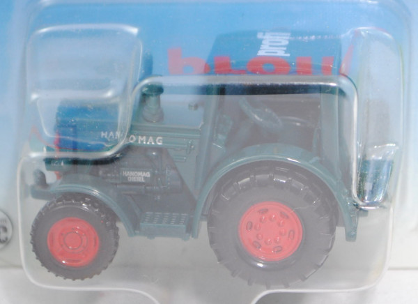 Hanomag R 45 Traktor (Mod. 50-57), blaugrün, profi auf Dach, P29a Werbeschachtel (Limited Edition)