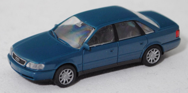 Audi A6 2.8 quattro (C4, Typ 4A, Mod. 94-97), ozeanblau (ähnl. amazonasgrün), Rietze, 1:87, Werbebox
