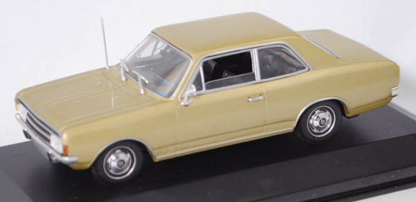 Opel Rekord C 1900 L (2-türige Limousine, Modell 1966-1972), gold metallic, Minichamps, 1:43, PC-Box