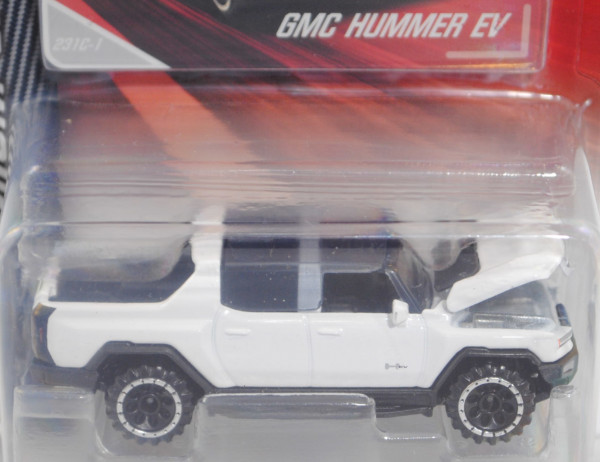GMC Hummer EV Pick-up Edition 1 (Modell 2021-), reinweiß, Nr. 231C-1, majorette, 1:70, Blister