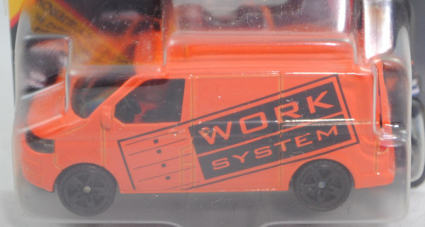 03001 S VW T5 facelift Transporter (Typ 7H, 1. Faceli. Mod. 09-15), orange, WORK / SYSTEM, Werbebox